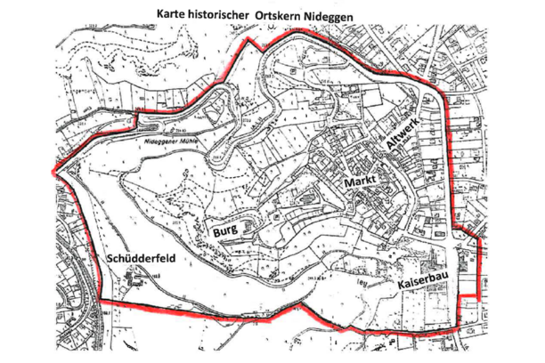 Karte historischer Stadtkern.